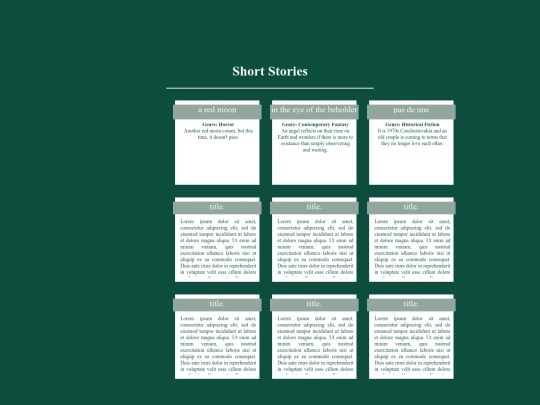 Main Pages/shortstories screenshot