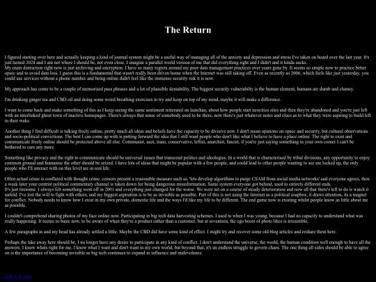 thereturn screenshot