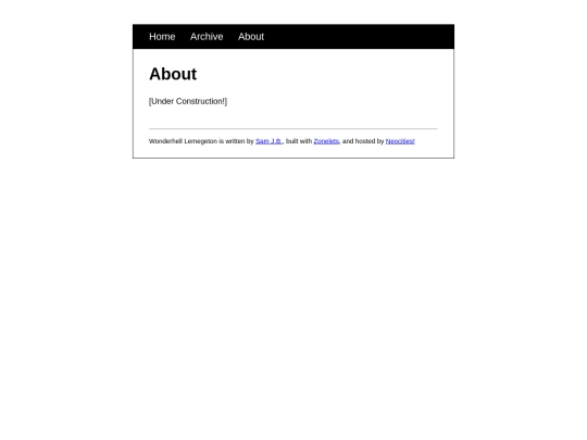 blog/about screenshot