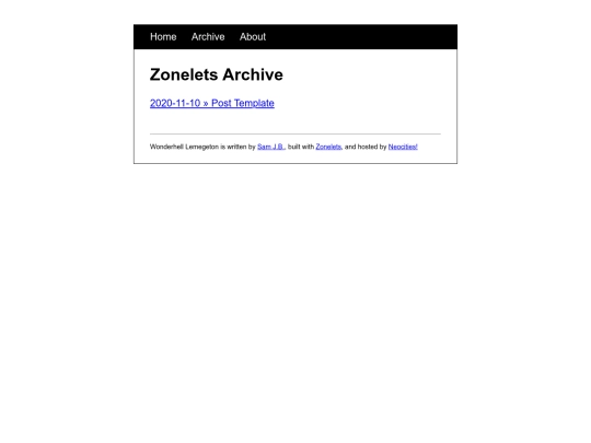 blog/archive screenshot