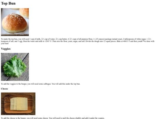 hamburgerwebpage screenshot
