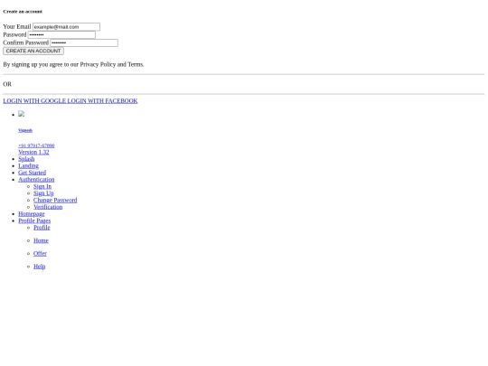 signup screenshot