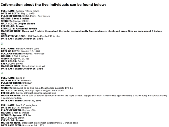 info screenshot