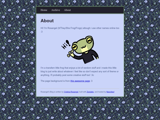 blog/about screenshot