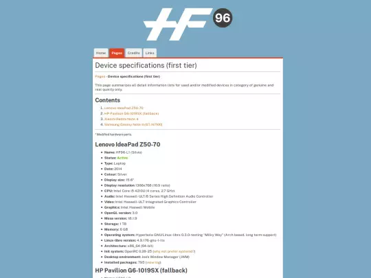 pages/specs screenshot