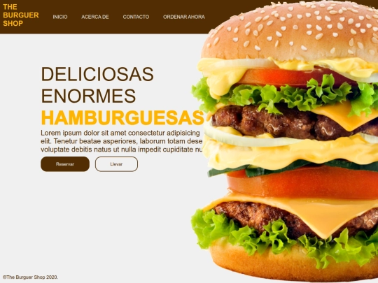 Página Hamburguesas screenshot