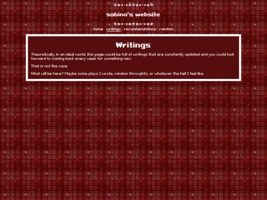 writings screenshot