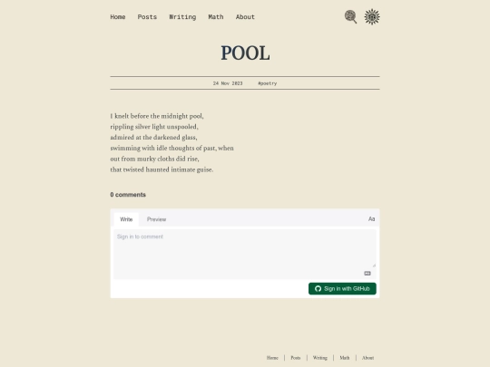 writing/poetry/pool screenshot