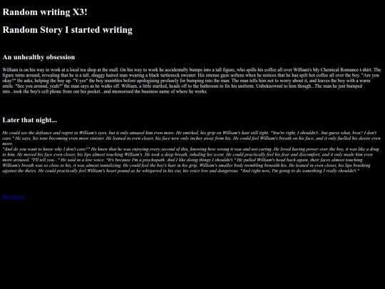 WritingsPage screenshot