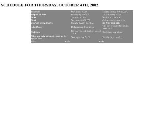 documents/schedule screenshot
