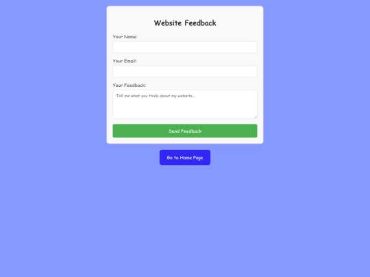 feedbackform screenshot