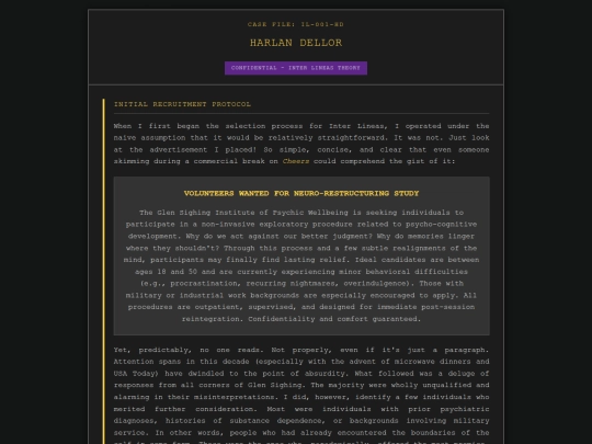 interlineas/harlan screenshot