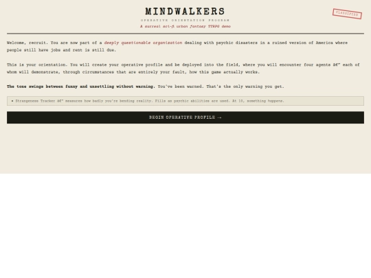 interlineas/ttrpg/mindwalkers_cyoa screenshot