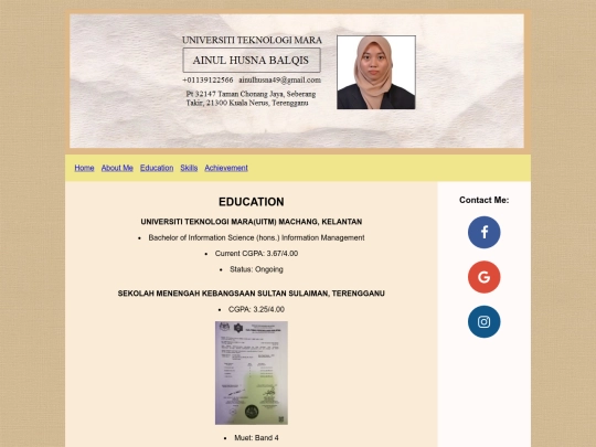 education screenshot
