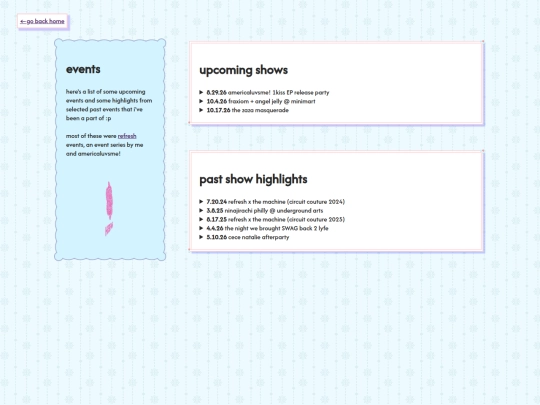 events screenshot