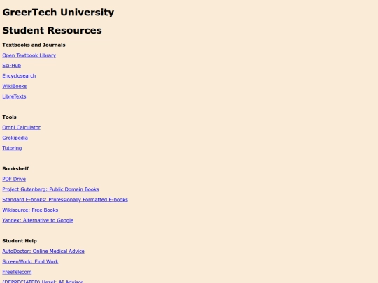 studentresources screenshot