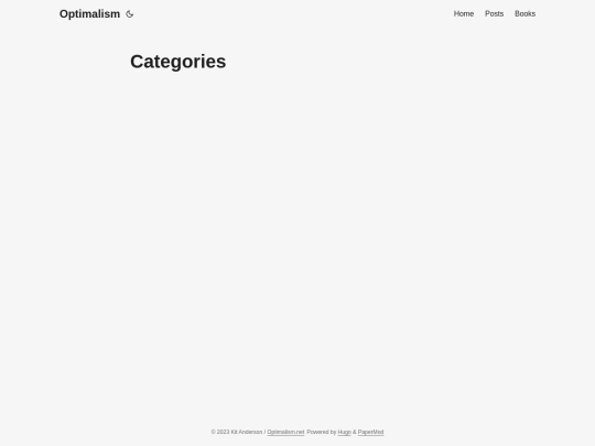optimalism/categories screenshot