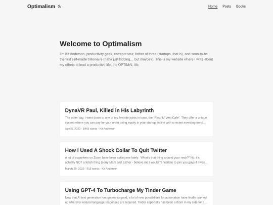 optimalism screenshot