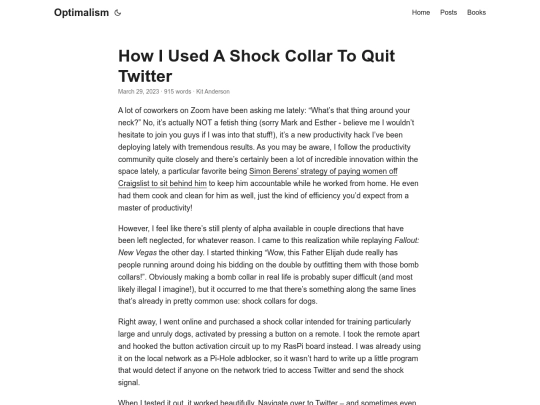 optimalism/posts/shock-collar-productivity screenshot