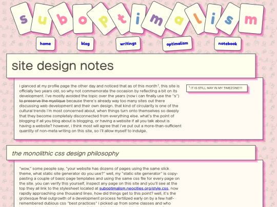 writings/design screenshot