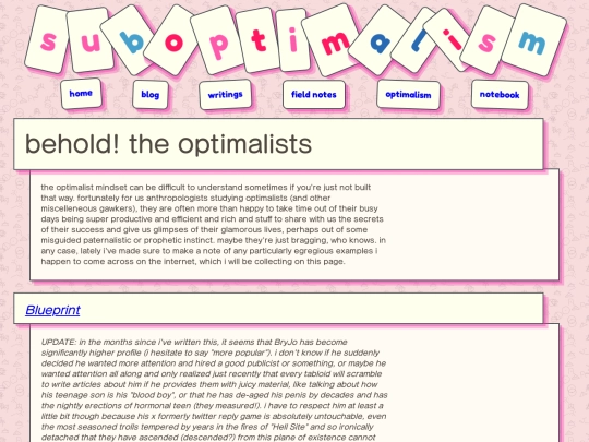 writings/optimalists screenshot