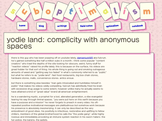 writings/yodie screenshot