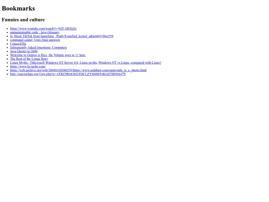 bookmarks screenshot