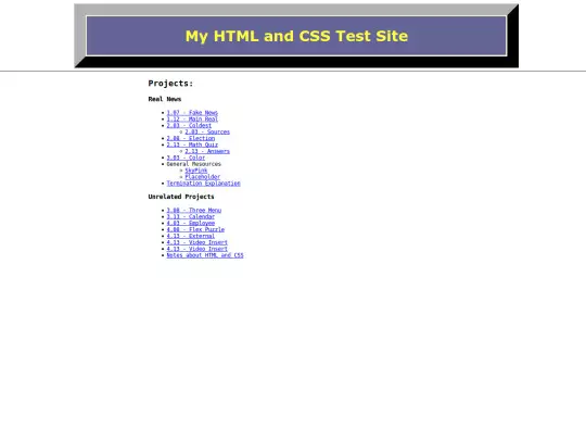 Documents/Project-Pages/List screenshot