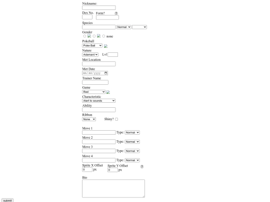 pokemon/pokemonlistmaker screenshot