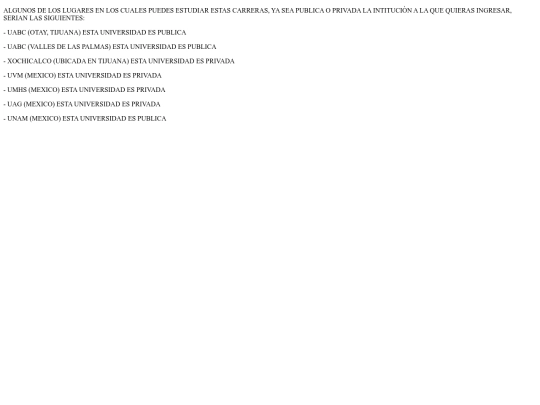 universidades screenshot