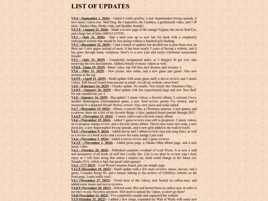 updates screenshot