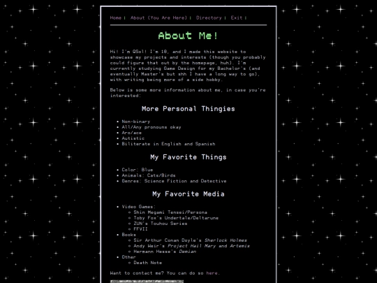 aboutme screenshot