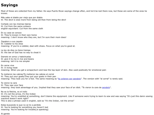 en/language/sayings screenshot