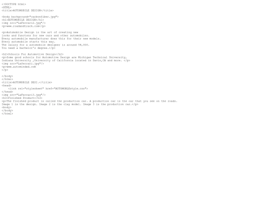 automobile design/automobile design1.txt screenshot