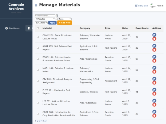 materials screenshot