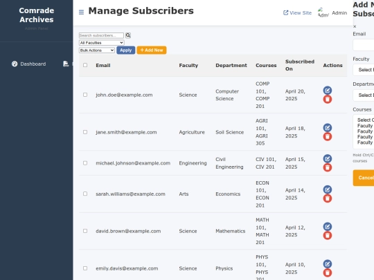 subscribers screenshot