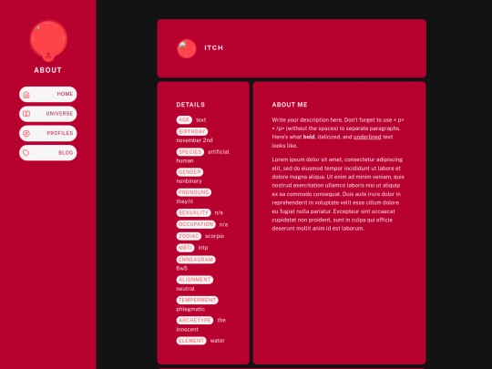 verses/facility/profiles/itch/full screenshot