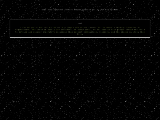 test screenshot