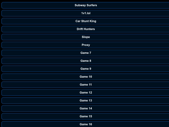 Games screenshot