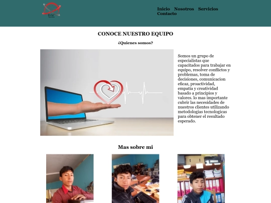 Primer web/nosotros screenshot