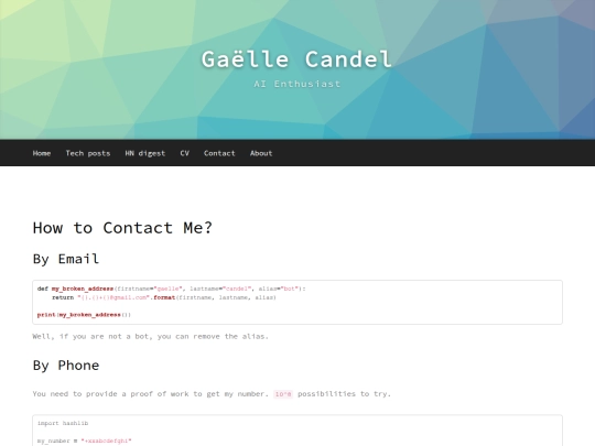 contact screenshot