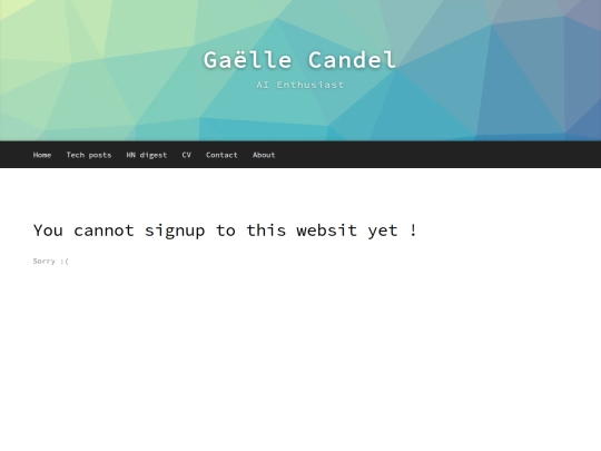 signup screenshot