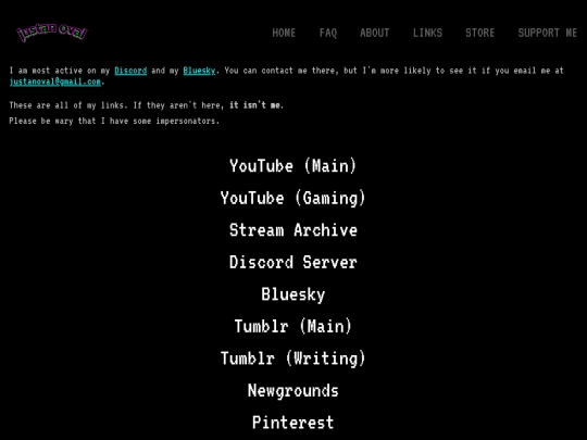 links screenshot