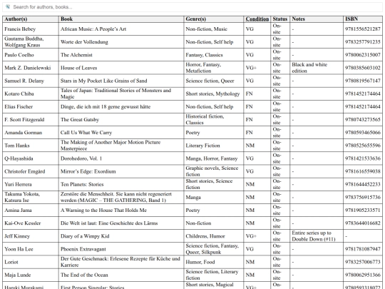 library/books screenshot
