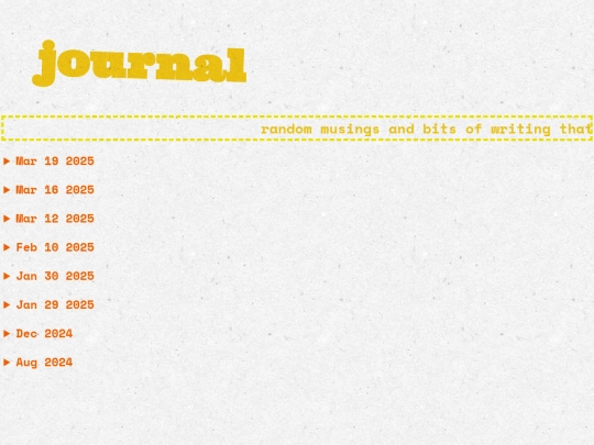 writing/journal screenshot