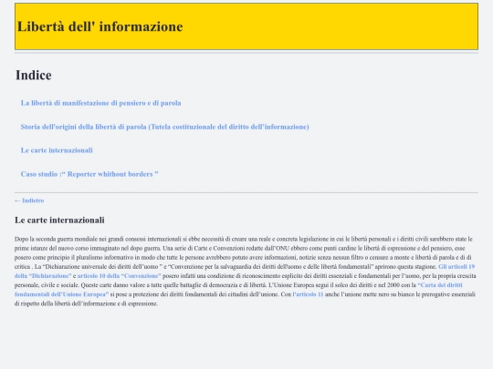 pagine/carte screenshot