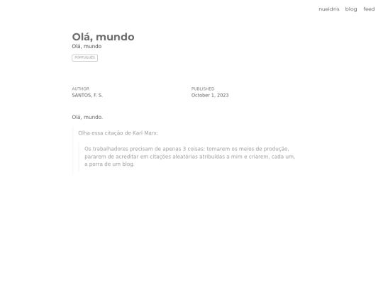 posts/ola-mundo screenshot