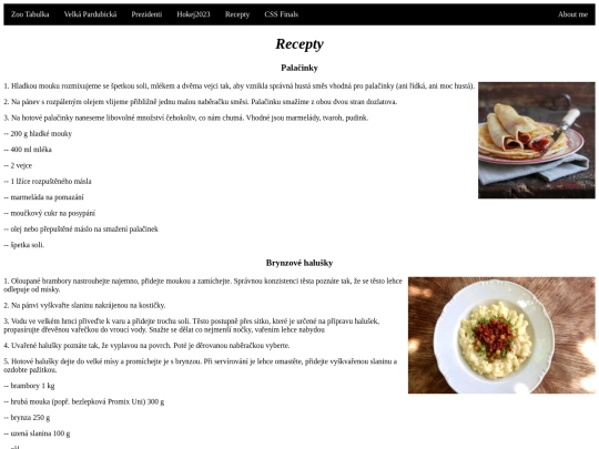 Recepty screenshot