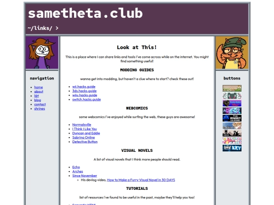 links screenshot