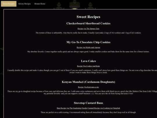 sweetrecipes screenshot